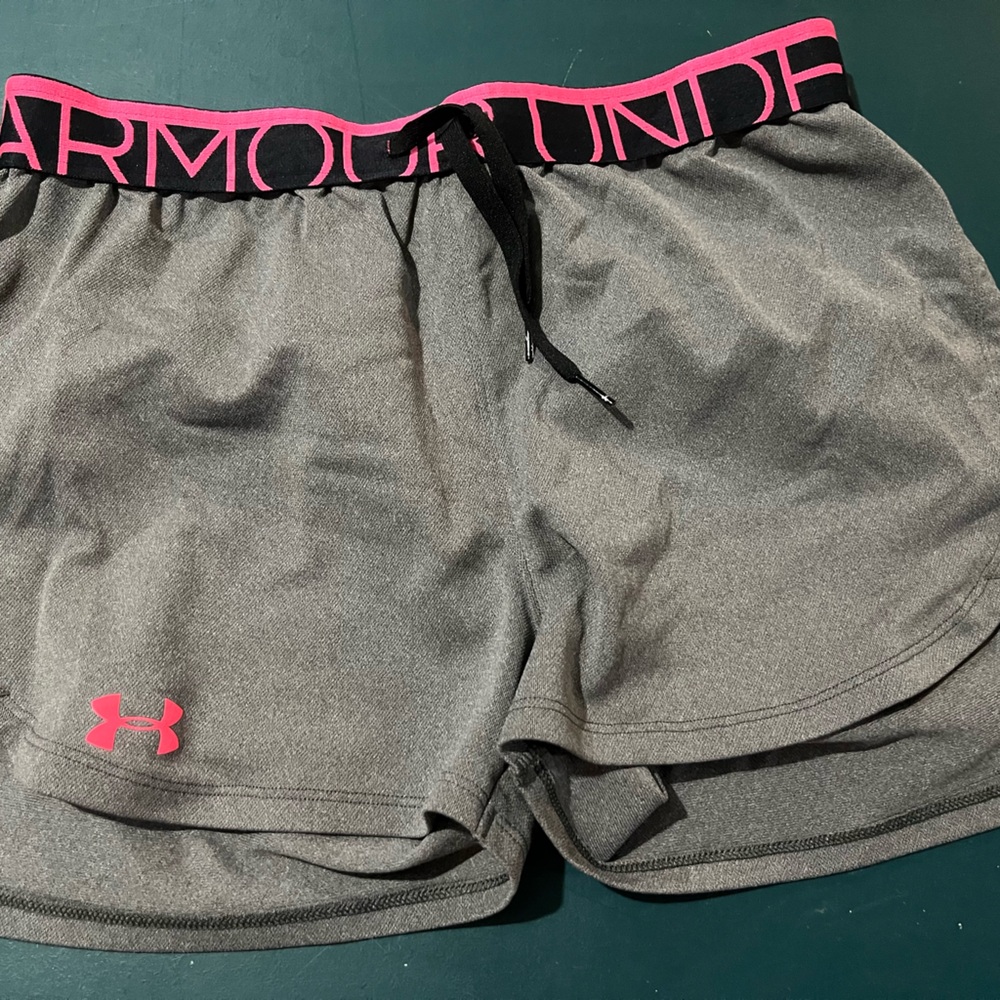 Under Armour gray/pink shorts
